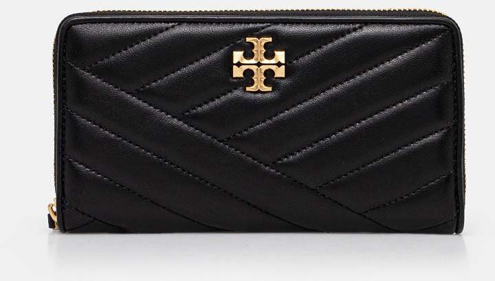 Peňaženka Tory Burch Kira Chevron dámska, čierna farba, 90348