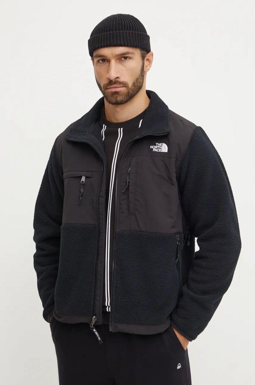 Bunda The North Face Retro Denali Jacket pánsky, čierna farba, jednofarebná, NF0A88XHJK31
