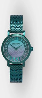 Hodinky Missoni dámske, tyrkysová farba, MWCY00623