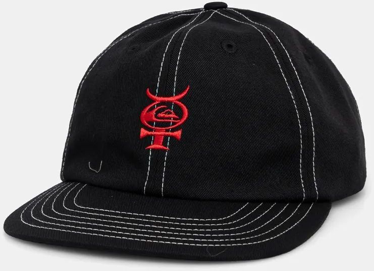 Šiltovka Quiksilver Mercury Cap čierna farba, s potlačou, AQYHA05461