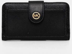 Kožená peňaženka MICHAEL Michael Kors dámska, čierna farba, 32S4G0KF6L