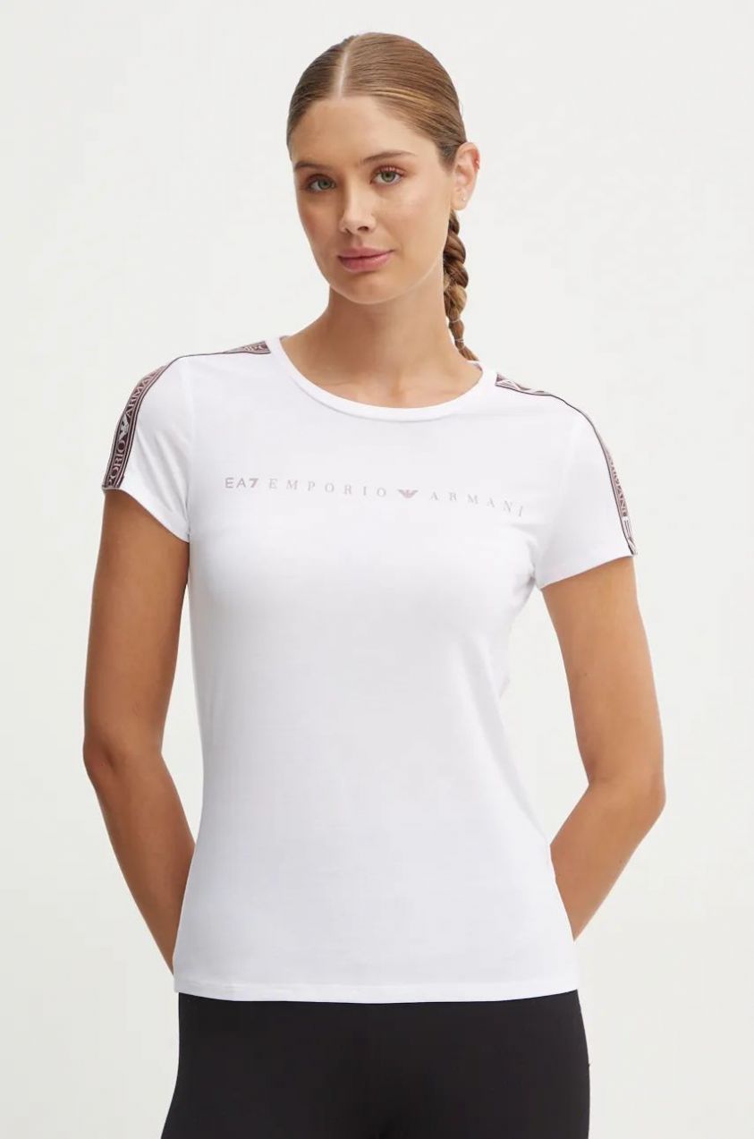 Tréningové tričko EA7 Emporio Armani biela farba, TJKUZ.6DTT03