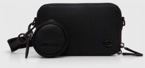Kožená taška Coach Charter Slim Crossbody čierna farba
