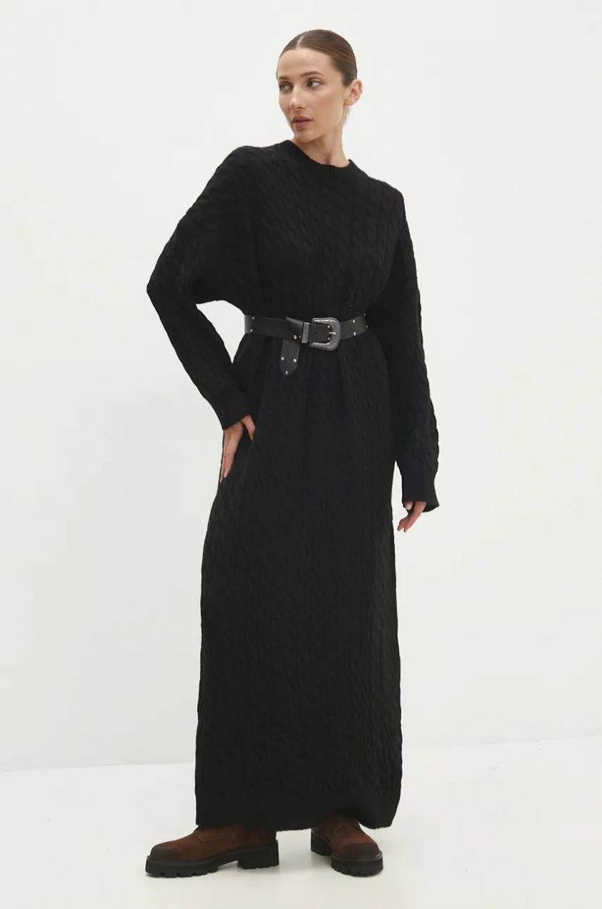 Šaty Answear.LAB čierna farba, maxi, oversize