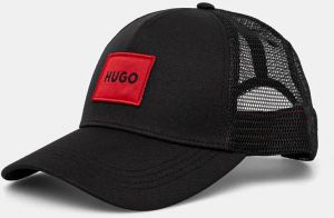 Šiltovka HUGO čierna farba, s nášivkou, 50519398
