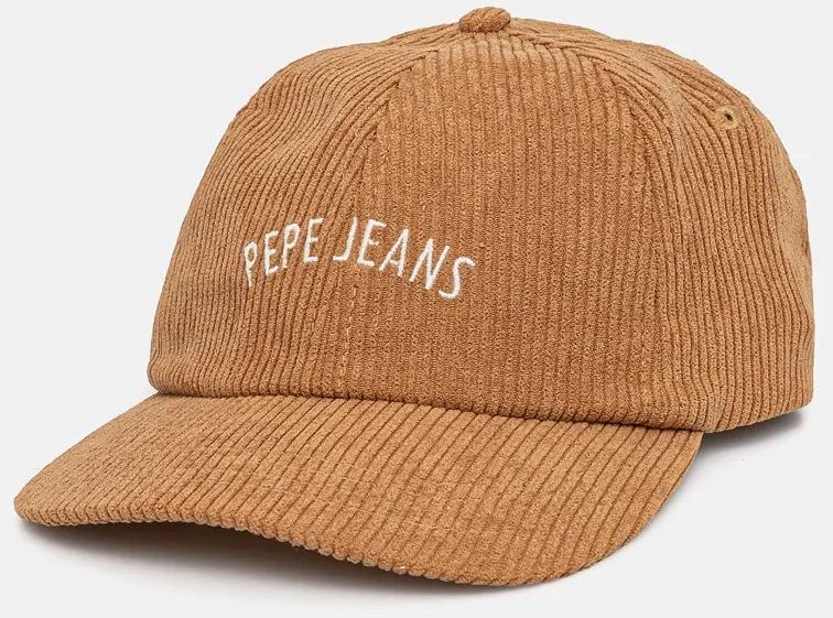 Šiltovka Pepe Jeans WEEN CAP hnedá farba, s potlačou, PL040354