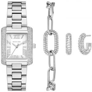 Hodinky, náramok a náušnice Michael Kors strieborná farba, MK4839SET