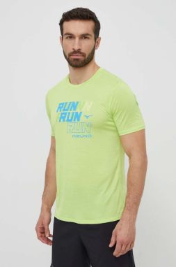 Bežecké tričko Mizuno Core Run zelená farba, s potlačou, J2GAB008