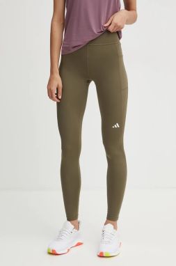 Bežecké legíny adidas Performance Own The Run zelená farba, s potlačou, IX2867