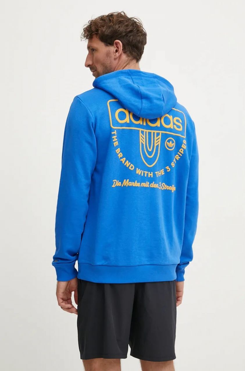 Mikina adidas Originals pánska, s kapucňou, s potlačou, IX9638