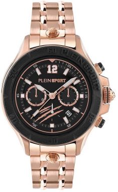 Hodinky PLEIN SPORT pánske, zlatá farba, PS6BA0924