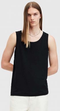 Bavlnený top AllSaints EDWARDS VEST čierna farba, M008JB