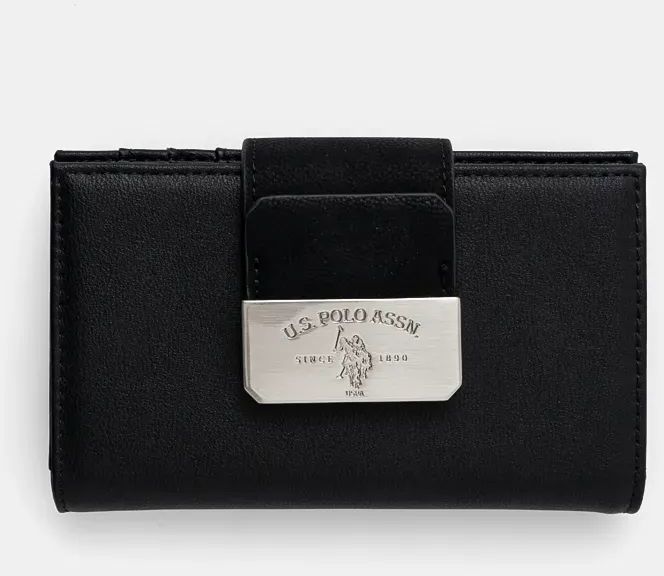 Peňaženka U.S. Polo Assn. Romantic dámska, čierna farba, WIUR08428WVP