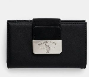 Peňaženka U.S. Polo Assn. Romantic dámska, čierna farba, WIUR08428WVP