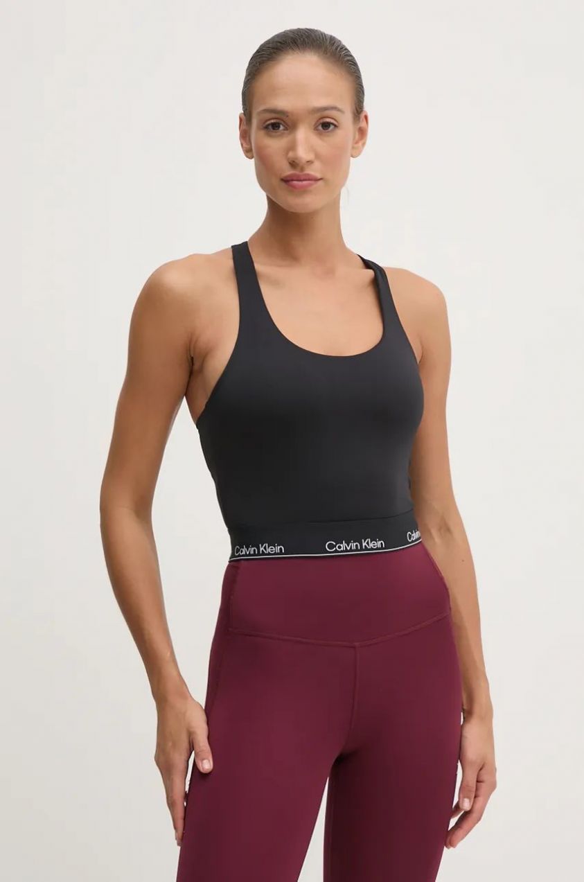 Tréningový top Calvin Klein Performance čierna farba, 00GWF4K195