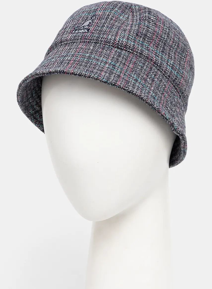 Klobúk Kangol WARPED HERRINGBONE DOME tmavomodrá farba, K5430.NG411