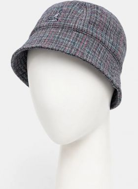 Klobúk Kangol WARPED HERRINGBONE DOME tmavomodrá farba, K5430.NG411