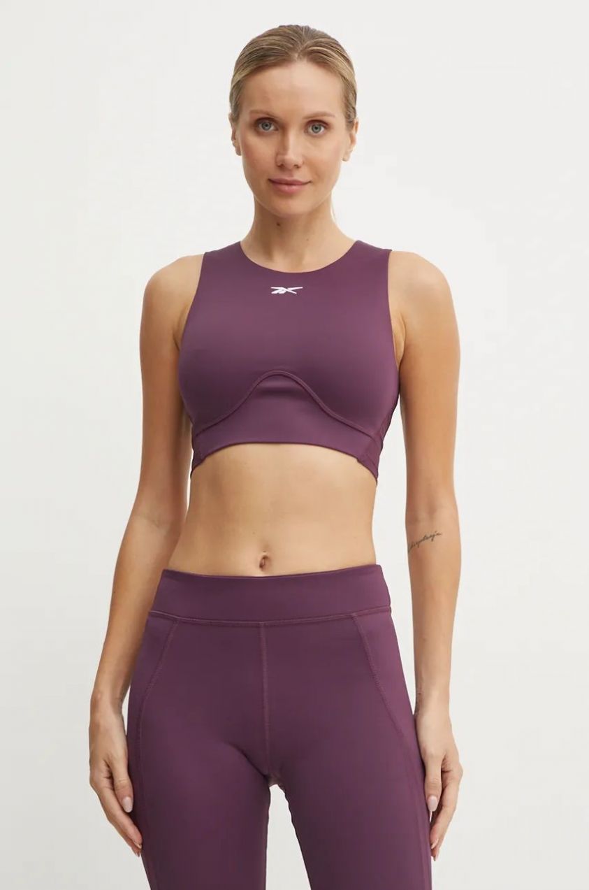 Tréningový top Reebok Contour Crop bordová farba, 100206429