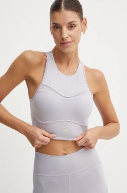 Športová podprsenka adidas by Stella McCartney TruePurpose fialová farba, jednofarebný, IW9897