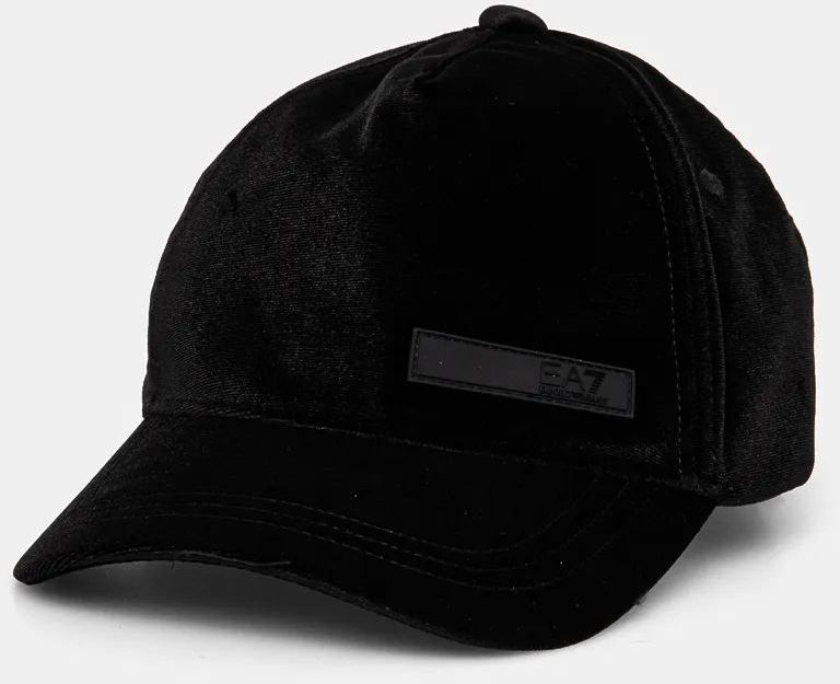 Bavlnená šiltovka EA7 Emporio Armani čierna farba, jednofarebná, 4F101.280048