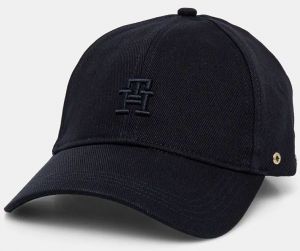 Bavlnená šiltovka Tommy Hilfiger tmavomodrá farba, jednofarebná, AW0AW16621