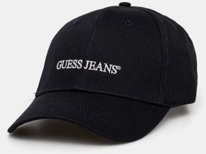 Bavlnená šiltovka Guess Jeans tmavomodrá farba, s nášivkou, M4BZ26 WF8V1