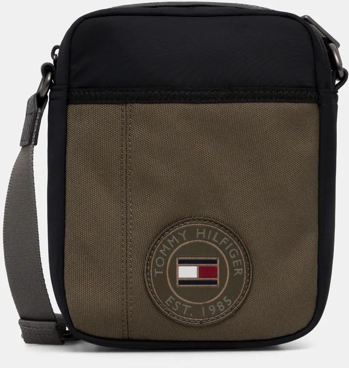 Malá taška Tommy Hilfiger zelená farba, AM0AM12740
