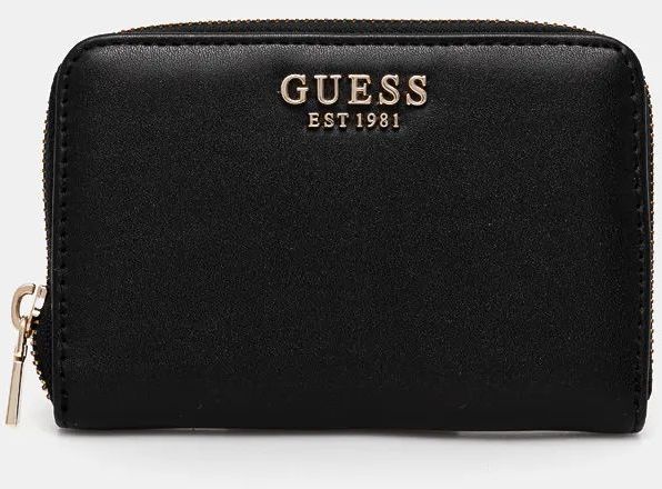 Peňaženka Guess LAUREL dámska, čierna farba, SWVC85 00140