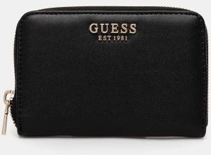Peňaženka Guess LAUREL dámska, čierna farba, SWVC85 00140