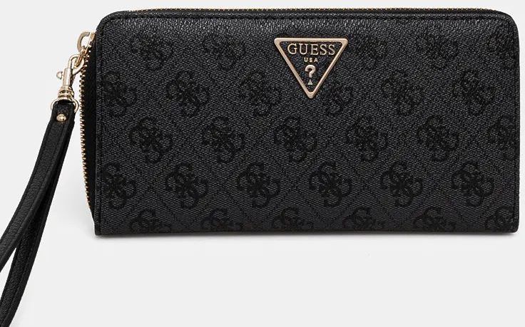 Peňaženka Guess LAUREL dámska, čierna farba, SWSG85 00163