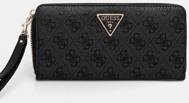 Peňaženka Guess LAUREL dámska, čierna farba, SWSG85 00146