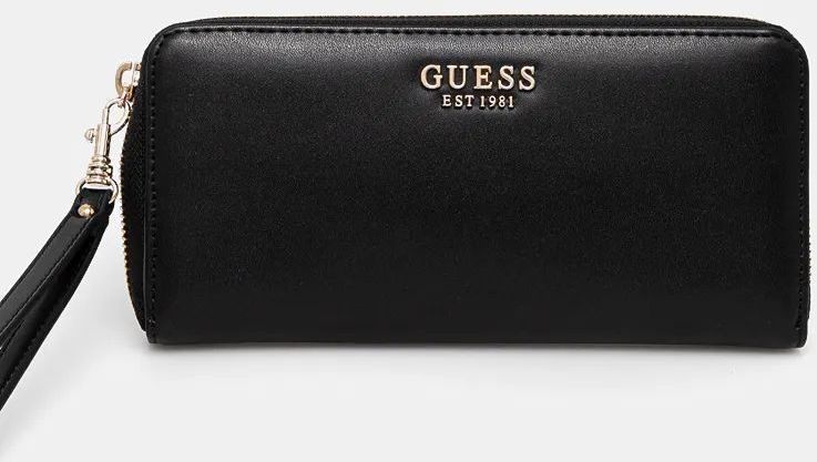 Peňaženka Guess LAUREL dámska, čierna farba, SWVC85 00146