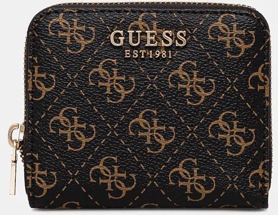 Peňaženka Guess LAUREL dámska, hnedá farba, SWQE85 00137