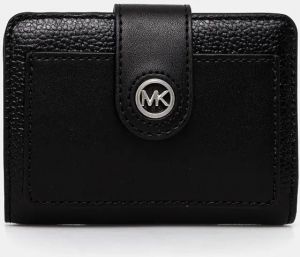 Kožená peňaženka MICHAEL Michael Kors dámska, čierna farba, 32H3S0KD5L