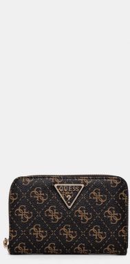 Peňaženka Guess LAUREL dámska, hnedá farba, SWQE85 00140