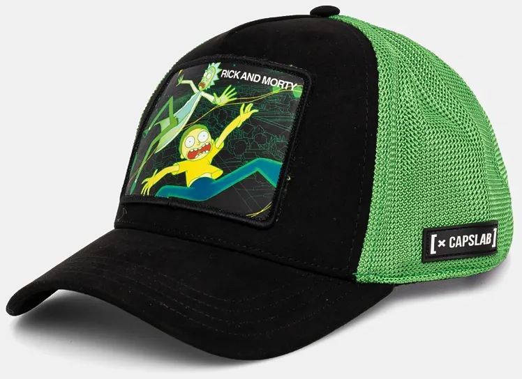 Šiltovka Capslab x Rick & Morty čierna farba, s nášivkou, CL/REM5/1/PCT/REM