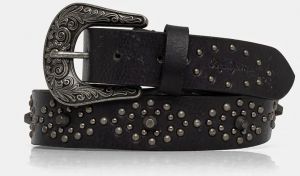 Kožený opasok Pepe Jeans KENDALL BELT dámsky, čierna farba, PL020854