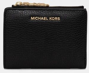 Kožená peňaženka MICHAEL Michael Kors dámska, čierna farba, 32S4G8ED7L