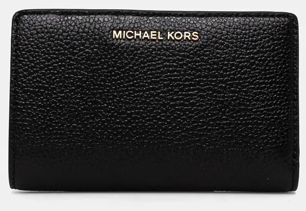 Kožená peňaženka MICHAEL Michael Kors dámska, čierna farba, 32R4G8ED6L