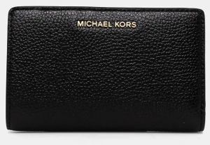 Kožená peňaženka MICHAEL Michael Kors dámska, čierna farba, 32R4G8ED6L