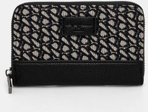 Peňaženka Pepe Jeans JACQUARD WALLET dámska, čierna farba, PL070261