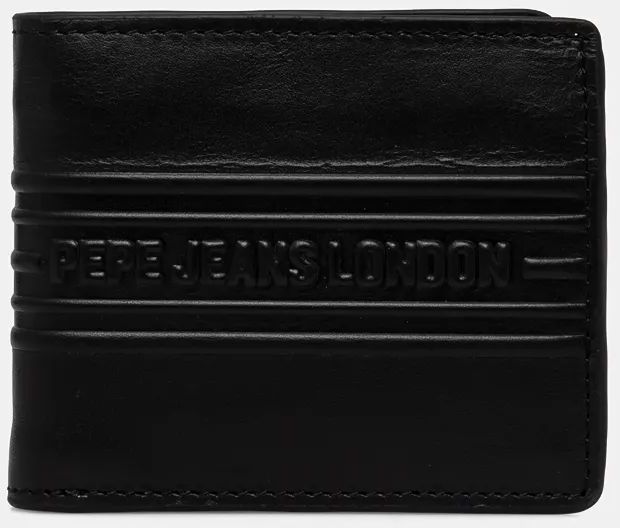Kožená peňaženka Pepe Jeans WOLF WALLET pánska, čierna farba, PM070386