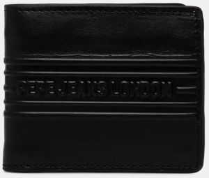 Kožená peňaženka Pepe Jeans WOLF WALLET pánska, čierna farba, PM070386