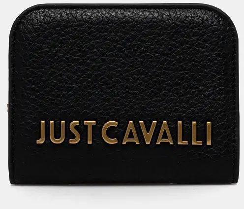 Peňaženka Just Cavalli dámska, čierna farba, 77RA5PD3 ZSB22