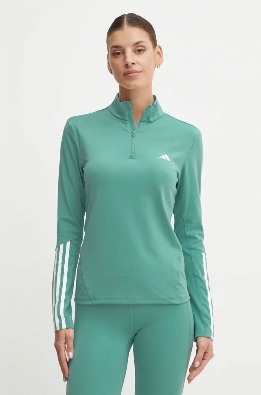 Tréningová mikina adidas Performance Hyperglam tyrkysová farba, s potlačou, IX3228