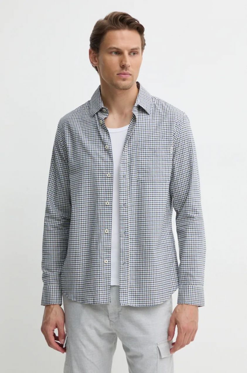 Košeľa Pepe Jeans MICK pánska, biela farba, regular, s klasickým golierom, PM308733