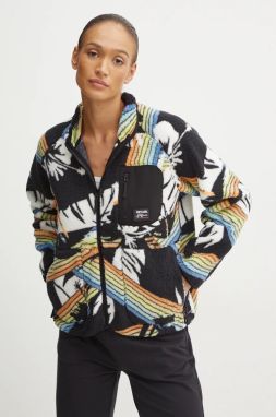 Fleecová mikina Rip Curl HIGH TIDE čierna farba, vzorovaná, 075WFL