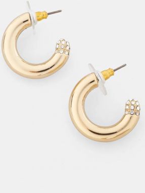Náušnice Dkny PE 23MM PAVE C HOOP 04G00638