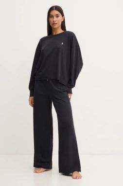 Pyžamo Polo Ralph Lauren dámska, čierna farba