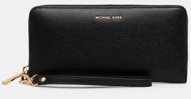 Kožená peňaženka MICHAEL Michael Kors dámska, čierna farba, 32F4GJ6T3L